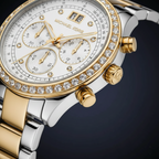 Michael Kors Brinkley MK6188 Women’s Silver & Gold Dial Two-Tone Chronograph Watch