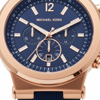 Michael Kors MK8295 Men’s Blue Dial Blue Silicone Strap Dylan Chronograph Watch