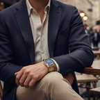 Emporio Armani AR11579 Men’s Blue Dial Two-Tone Stainless Steel Paolo Chronograph Watch