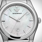 Emporio Armani AR11557 Women’s Mother of Pearl Dial Stainless Steel Federica Watch