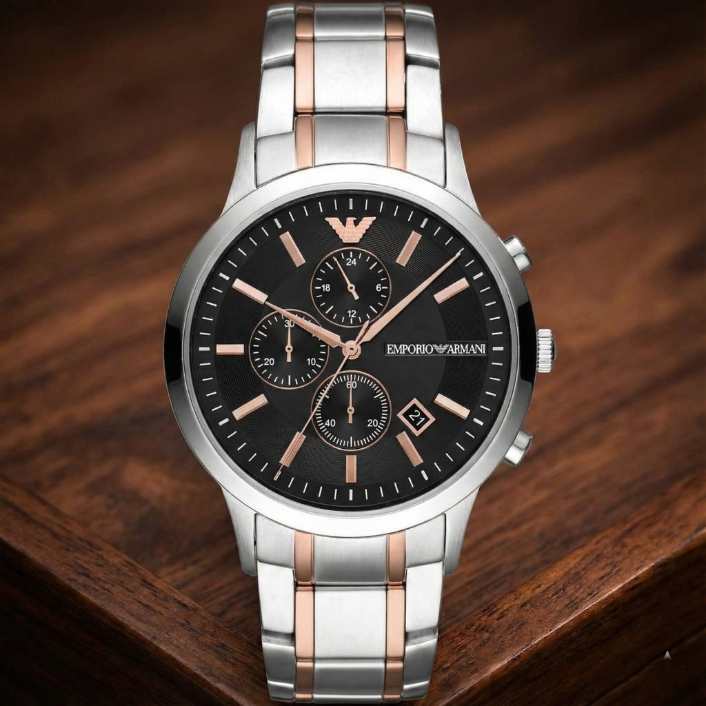 Emporio Armani Renato AR11165 Two-Tone Chronograph Watch
