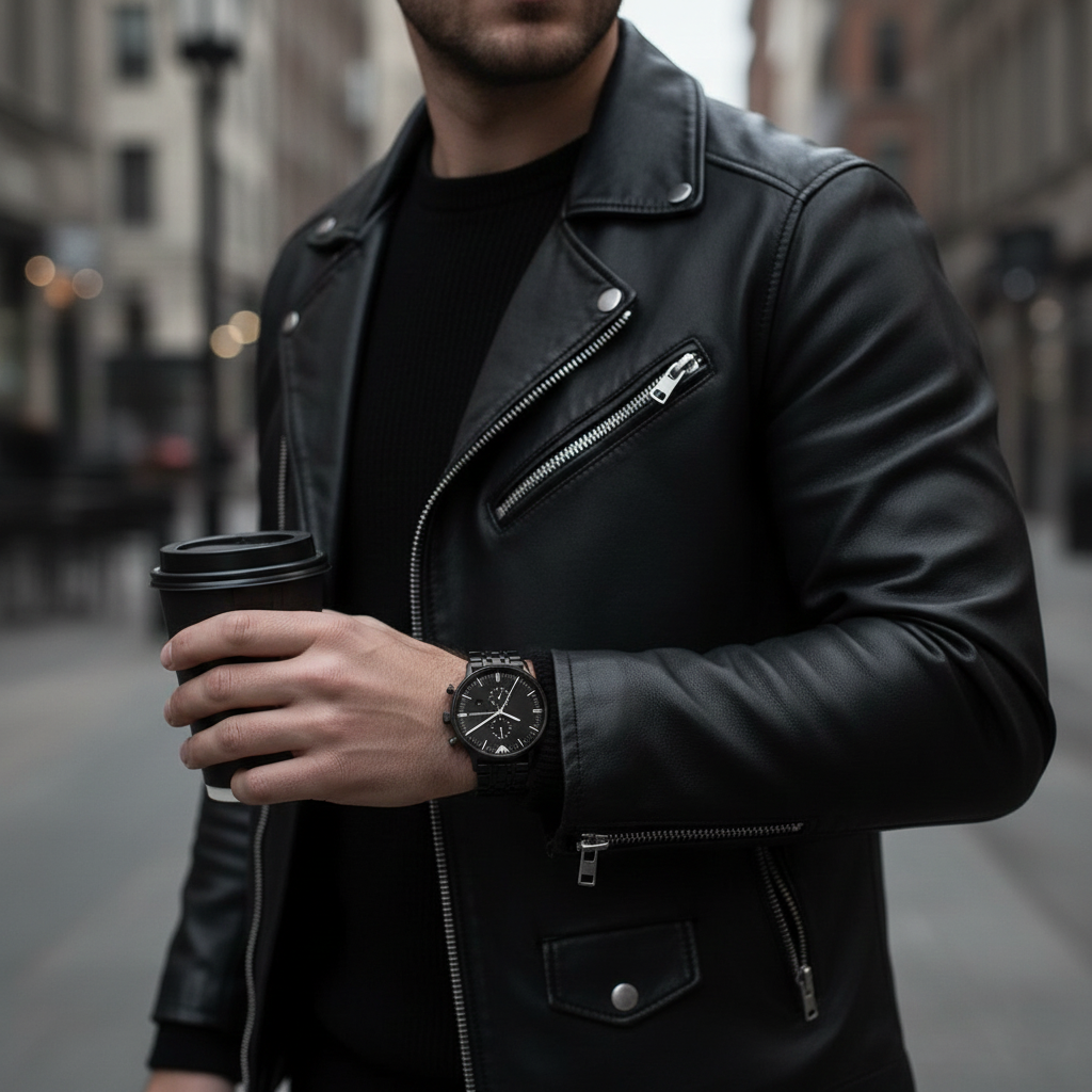 Emporio Armani AR1934 Men’s Black Dial Black Stainless Steel Chronograph Watch