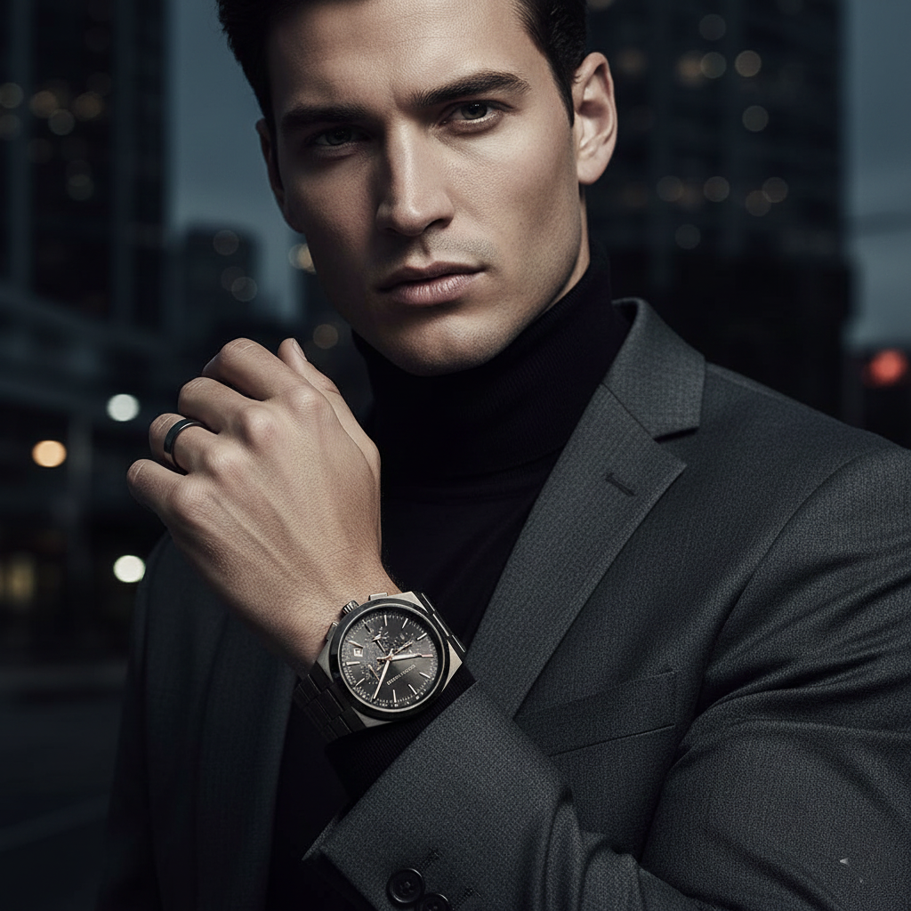 Michael Kors MK8403 Men’s Black Dial Gunmetal Stainless Steel Channing Chronograph Watch