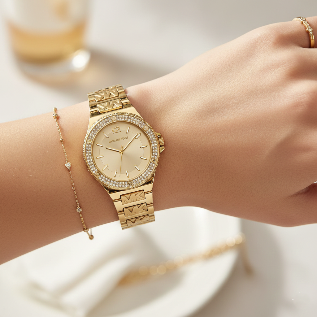Michael Kors Lennox MK7338 Women’s Silver & Gold Stainless Steel Analog Watch