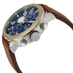 Tommy Hilfiger Trent 1791137 Two-Tone Case Blue Dial Brown Leather Men's Watch
