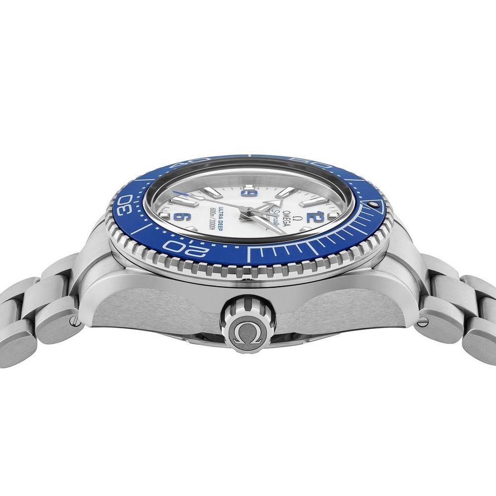 Omega Planet Ocean 6000M Co Axial Master Chronometer White Dial Silver Steel Strap Watch for Men Automatic size 43.5mm