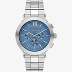Michael Kors MK9222 Men’s Blue Dial Silver Stainless Steel Billie Chronograph Watch