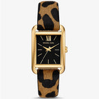 Michael Kors Emery MKo1115 Black Dial Leopard Print Leather Strap Women's Watch