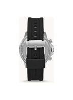 Bannom BQ2494 Men’s Chronograph Watch – Black Silicone Strap & Dial | Quartz Sport Wristwatch with Stopwatch & Date Display