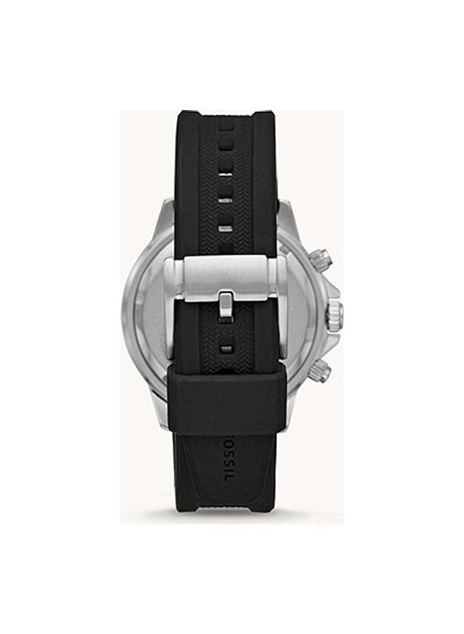 Bannom BQ2494 Men’s Chronograph Watch – Black Silicone Strap & Dial | Quartz Sport Wristwatch with Stopwatch & Date Display