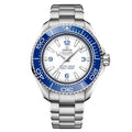 Omega Planet Ocean 6000M Co Axial Master Chronometer White Dial Silver Steel Strap Watch for Men Automatic size 43.5mm