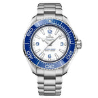 Omega Planet Ocean 6000M Co Axial Master Chronometer White Dial Silver Steel Strap Watch for Men Automatic size 43.5mm