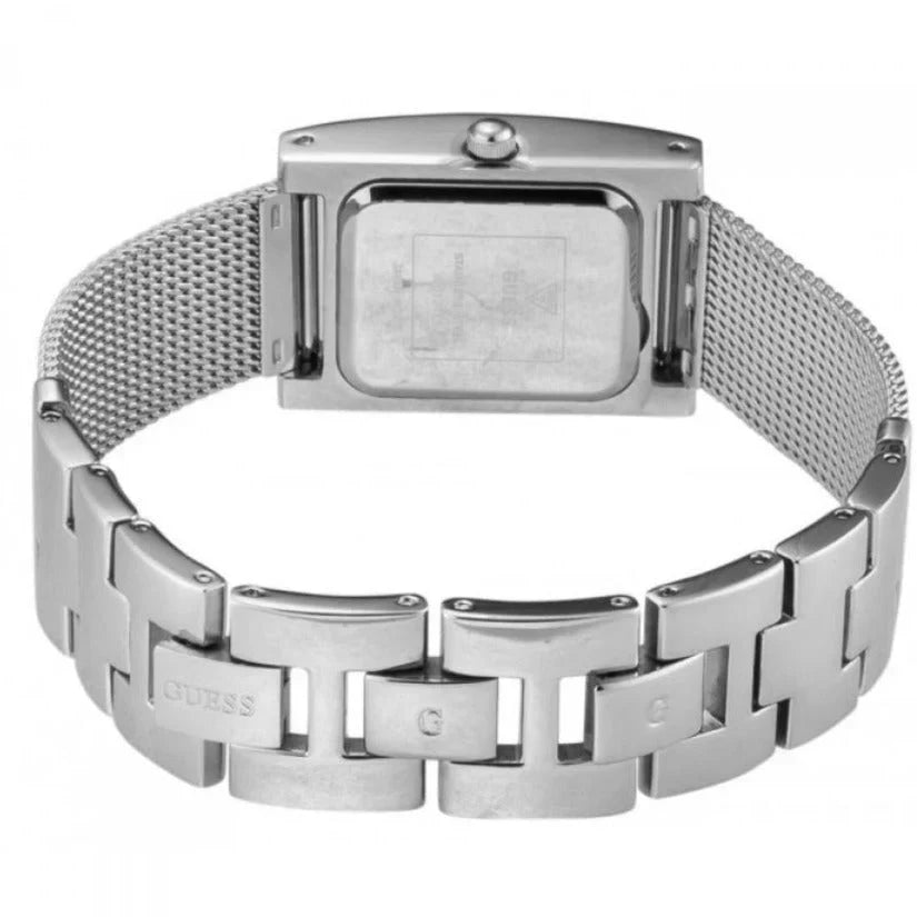 Guess W0127L1 Nouveau Silver Rectangular Case Crystal Mesh Women's Watch