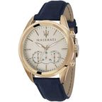 Maserati Traguardo R8871612016 Two-Tone Ivory Dial Blue Leather Watch