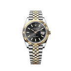 Rolex Datejust 41mm Black Dial Half Gold Jubilee Bracelet