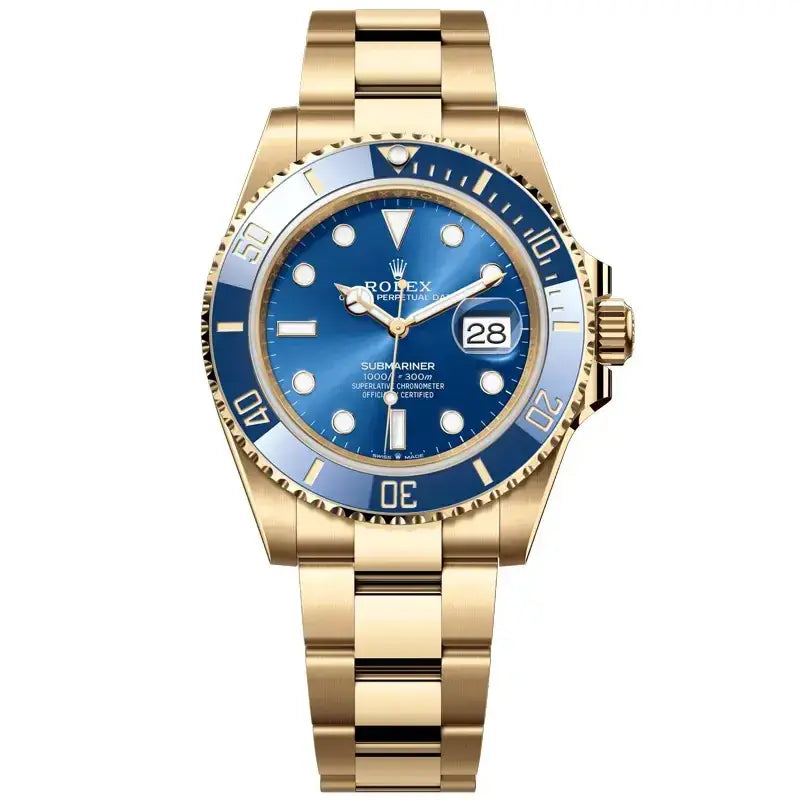 Rolex Submariner – Blue Dial with Gold Oyster Bracelet