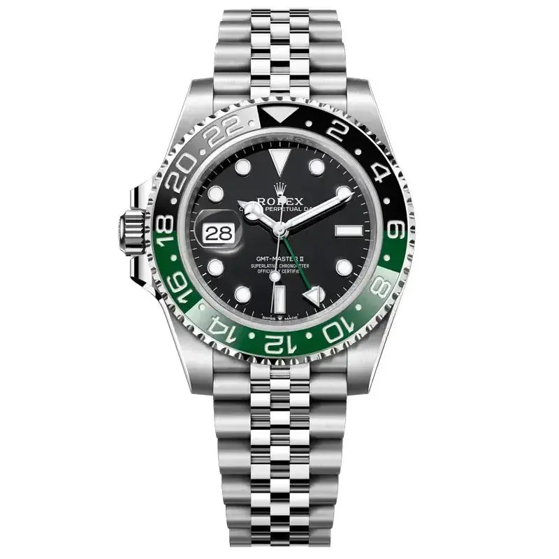 Rolex GMT-Master II “Sprite” – Black Dial & Green-Black Bezel Jubilee Bracelet