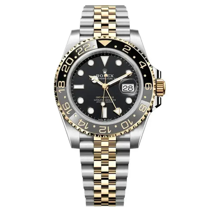Rolex GMT-Master II – Black Dial Half Gold Jubilee Bracelet