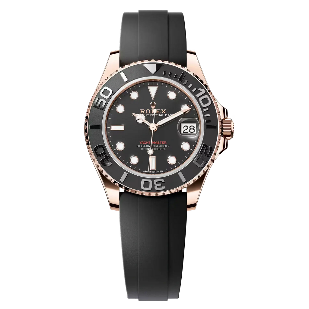Rolex Yacht-Master II – rose Gold, Black Dial & Rubber Strap