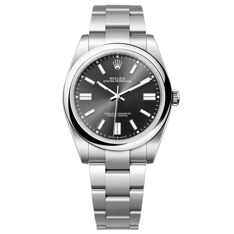Rolex Oyster Perpetual – Black Dial, Stainless Steel Oyster Bracelet