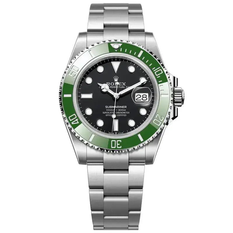 Rolex Submariner “Starbucks” – Black Dial with Green Bezel and Stainless Steel Oyster Bracelet