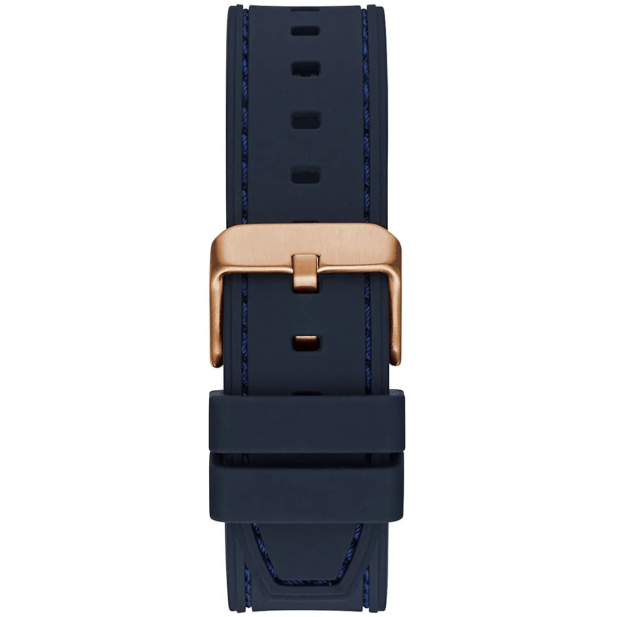 Guess Headline GW0571G2 Rose Gold Case Navy Blue Dial Rubber Strap Men's Watch