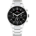Tommy Hilfiger 1710667 Men’s Chronograph Watch – Black Dial & Stainless-Steel Bracelet