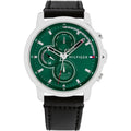 Tommy Hilfiger 1792151 Men’s Multi-Function Watch – Green Dial & Black Leather Strap