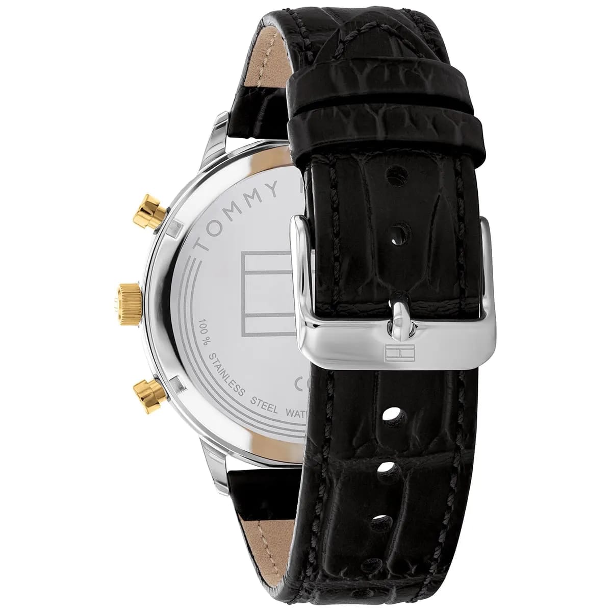 Tommy Hilfiger Leonard 1791986 Men’s Multi-Function Black Leather Watch