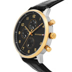 Tommy Hilfiger Leonard 1791986 Men’s Multi-Function Black Leather Watch