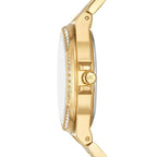 Michael Kors Lennox MK7229 Women’s Gold Crystal Dial Gold Bracelet Multi-Function Watch