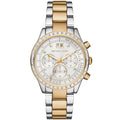 Michael Kors Brinkley MK6188 Women’s Silver & Gold Dial Two-Tone Chronograph Watch
