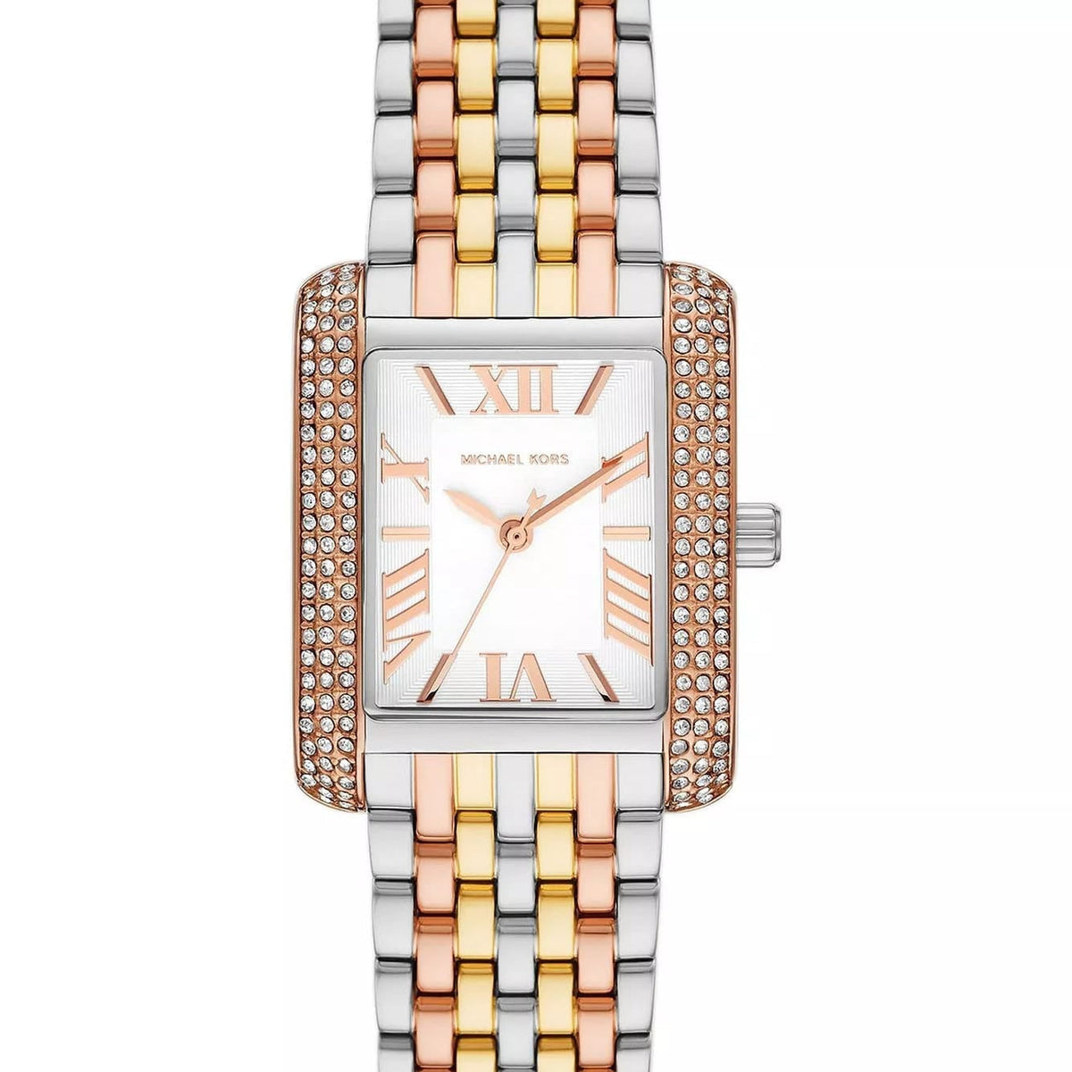 Michael Kors Emery Three-Tone MK4744 Women’s Silver, Gold & Rose Gold Stainless Steel Watch