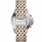 ساعة كرونوجراف نسائية من مايكل كورس طراز MK5876، بإطار مرصّع بأحجار باجيت، وثلاثة ألوان
