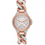 Michael Kors MK6843 Women’s Rose Gold & Silver Mini Camille Crystal Chain-Link Watch
