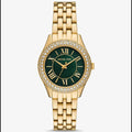 Michael Kors MK4870 Harlowe Women’s Gold Green Dial Crystal Watch