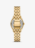 Michael Kors MK4870 Harlowe Women’s Gold Green Dial Crystal Watch