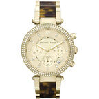 Michael Kors MK5688 Parker Women’s Gold Chronograph Tortoiseshell Crystal Watch