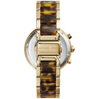 Michael Kors MK5688 Parker Women’s Gold Chronograph Tortoiseshell Crystal Watch