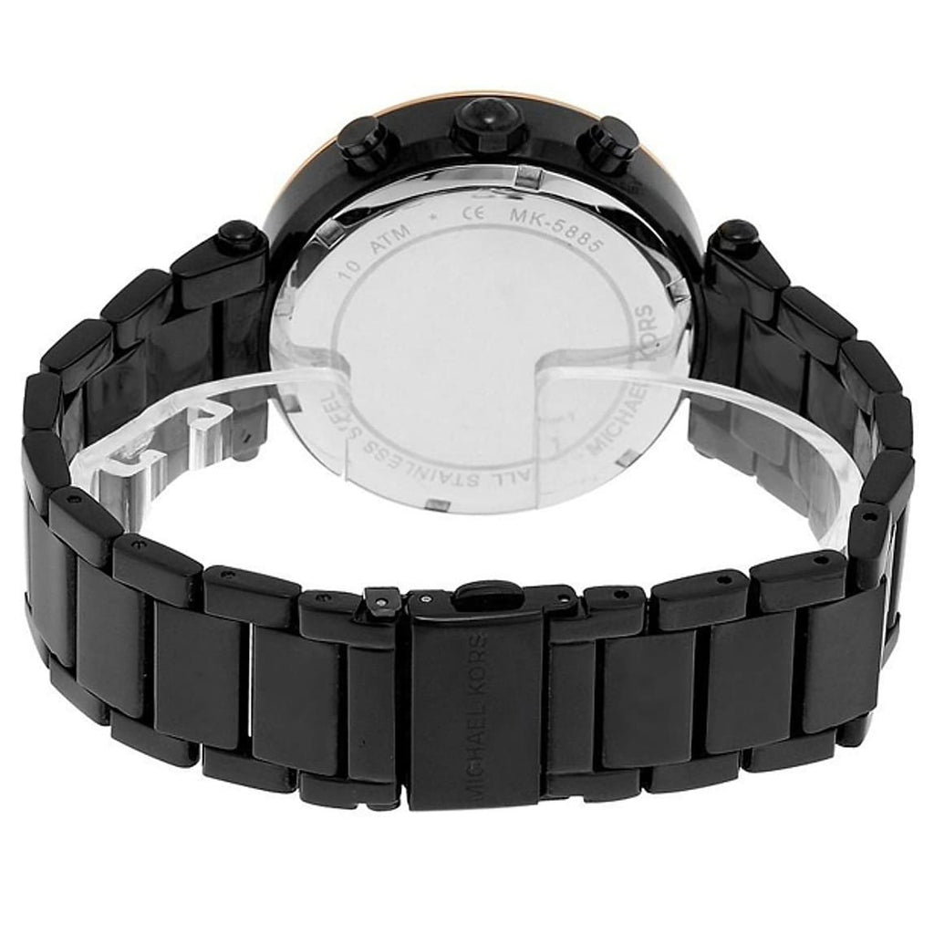 Michael Kors MK5885 Parker Women’s Black Dial Black Chronograph Watch