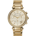 Michael Kors MK5354 Parker Women’s Gold Dial Gold-Tone Chronograph Watch