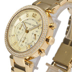 Michael Kors MK5354 Parker Women’s Gold Dial Gold-Tone Chronograph Watch