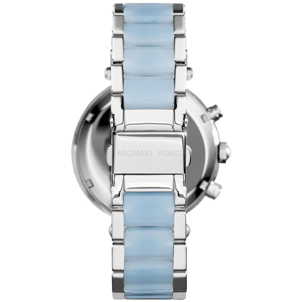 Michael Kors MK6138 Parker Women’s Mother of Pearl Dial Silver Chronograph Watch