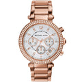 Michael Kors MK5491 Parker Women’s Mother of Pearl Dial Rose Gold Stainless Steel Chronograph Watch