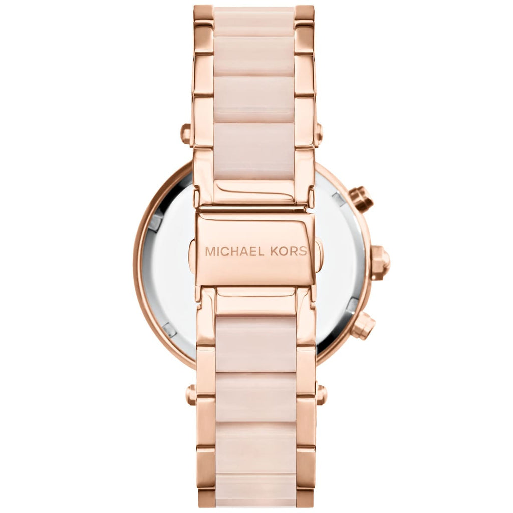 Michael Kors MK6326 Parker Women’s Blush Dial Gold Stainless Steel Chronograph Watch