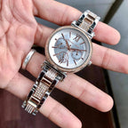 Michael Kors MK4353 Sofie Women’s Silver Rose Gold Chronograph Crystal Watch