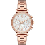 Michael Kors MK6576 Sofie Women’s Mother of Pearl Dial Rose Gold Chronograph Watch