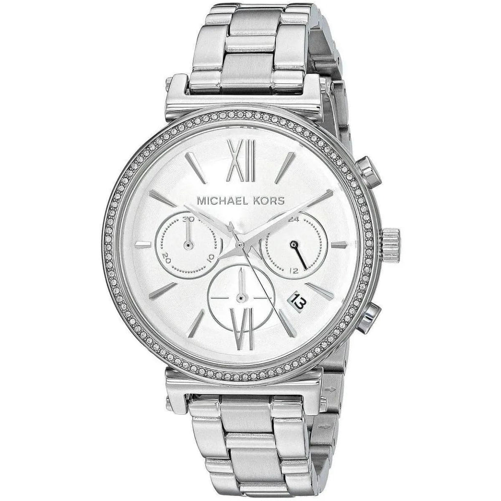 Michael Kors MK6575 Sofie Women’s Silver Dial Silver Stainless Steel Chronograph Watch