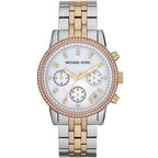 Michael Kors MK5650 Ritz Women’s Mother of Pearl Dial Two-Tone Chronograph Watch