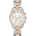 Michael Kors MK6651 Ritz Women’s Silver Dial Two-Tone Stainless Steel Chronograph Watch